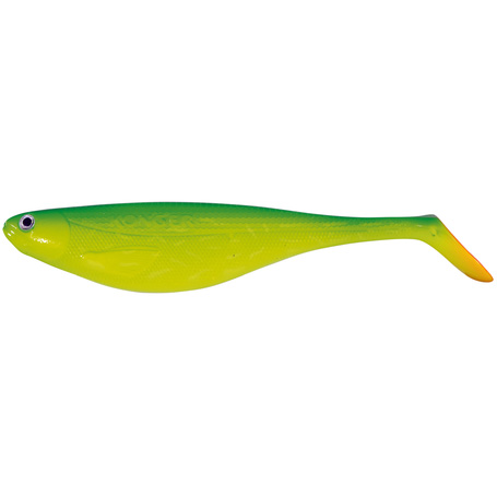 FLAT SHAD 9.5CM - POIDS 7G - DIMENSION 9.5CM - 4 PIECES - COULEUR 007 Green Lemon