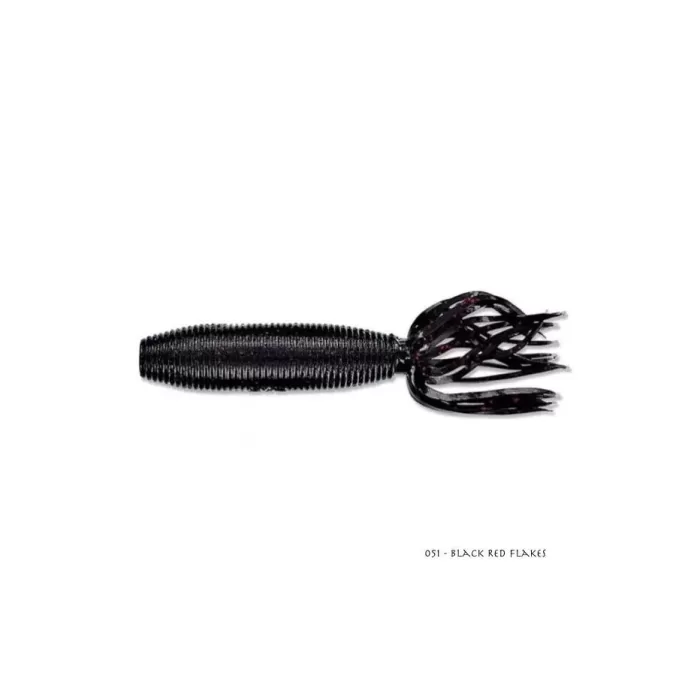 Gary Yamamoto Fat Ika 10cm 051 - Black Red Flakes