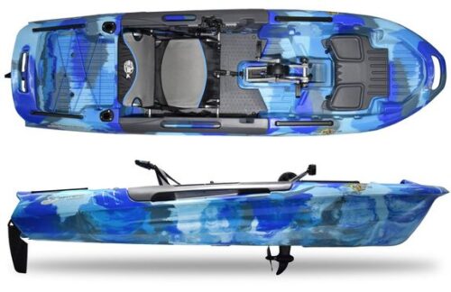 Kayak de pêche Big fish 108 avec pédalier couleur Navy Camo